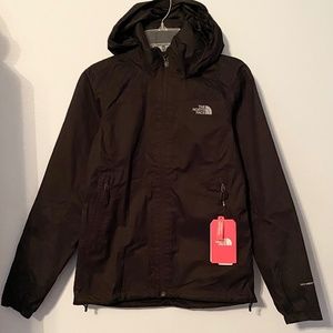 The North Face Women’sBlack Resolve DryVent Hooded Rain Coat Jacket Size X-Small